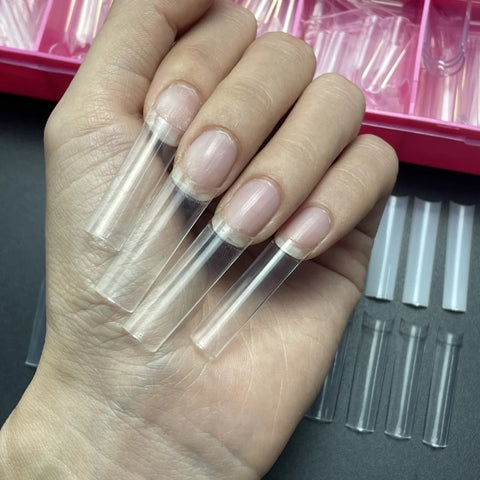 500Pcs/Bag Medium Square No C Curve Nail Tips