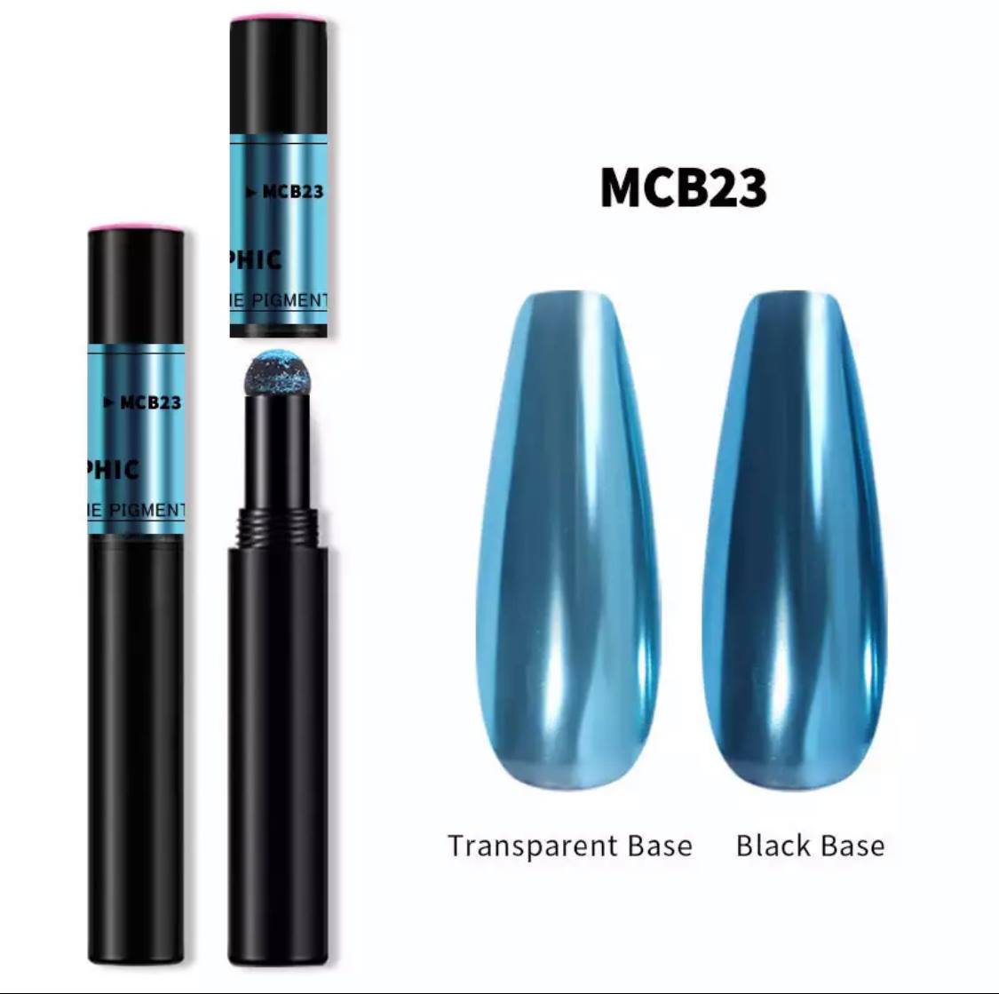 1Pc Nail Art Magic Mirror Effect Glitter Powder Air Cushion Pen MCB23