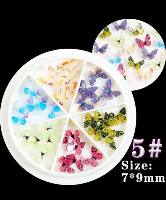 3D Colorful Butterfly Charm Nail Art 05