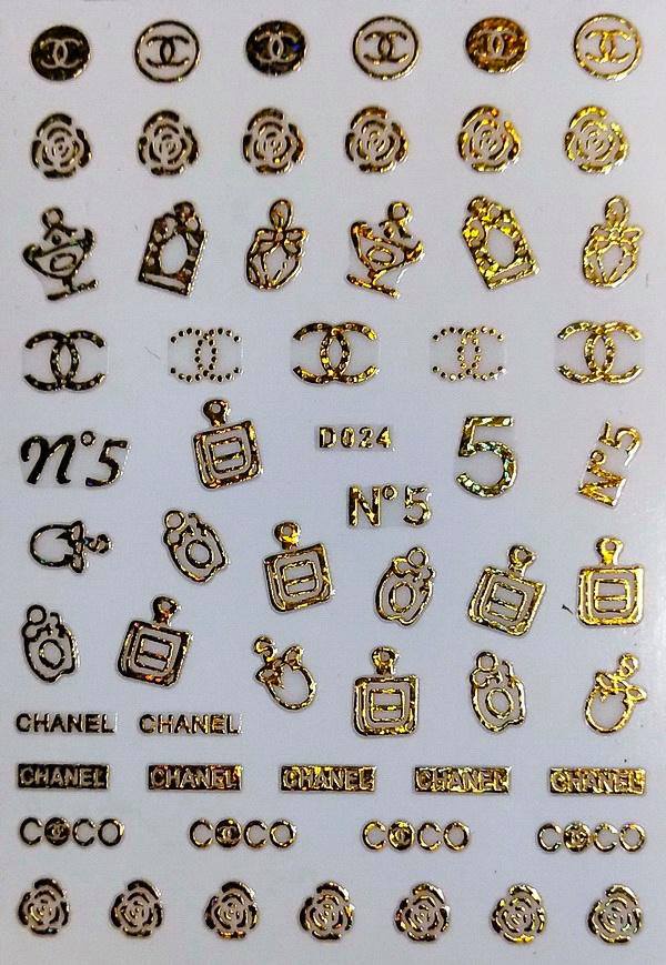 Designer Stickers D024 Gold