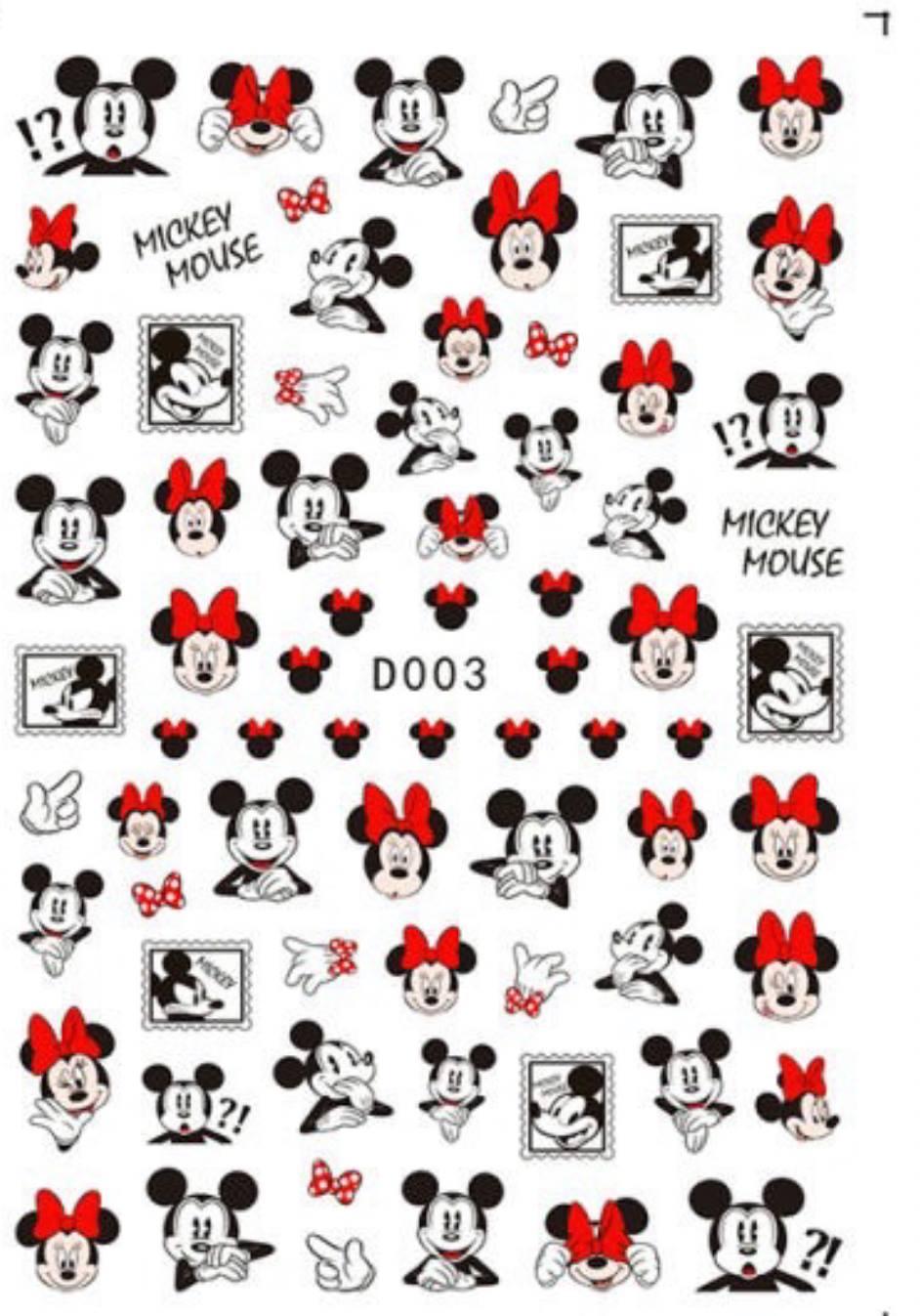 MICKEY MOUSE STICKERS D003