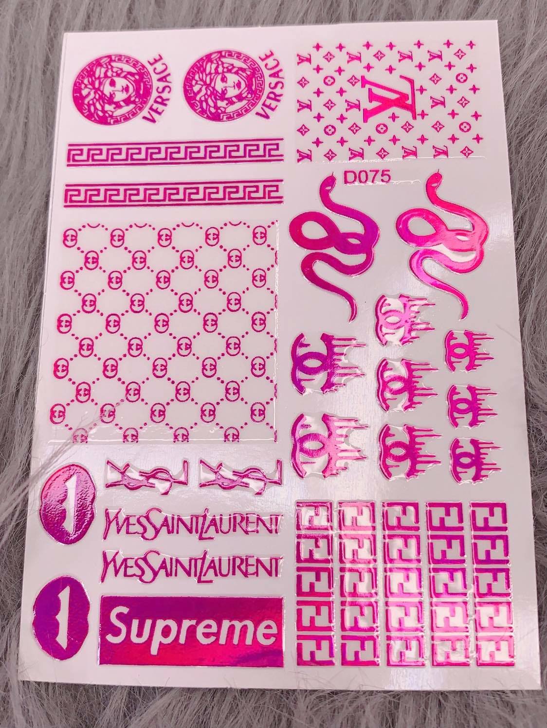 DESIGNER STICKERS D075 PINK