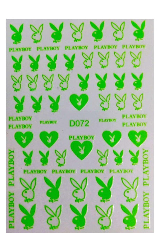 PLAYBOY STICKERS D072 GREEN