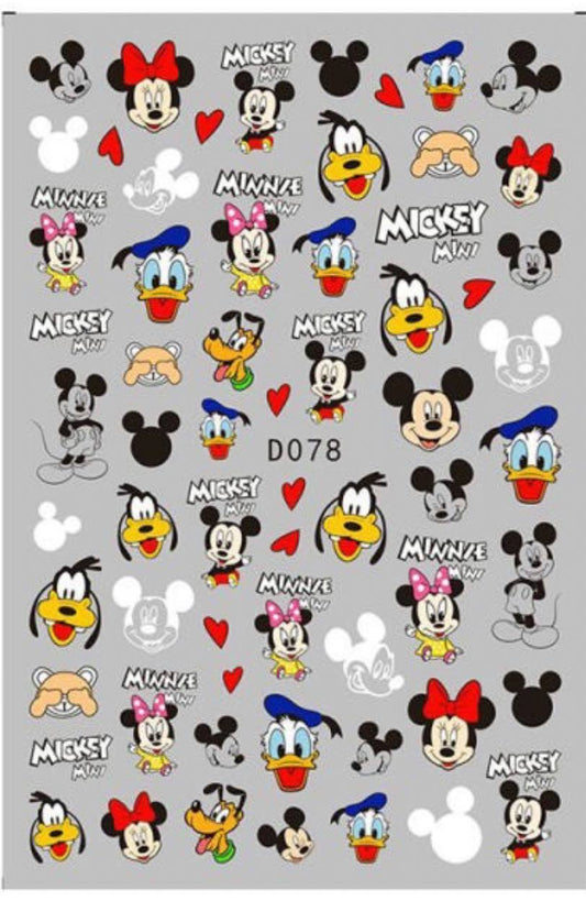 MICKEY MOUSE STICKERS D078