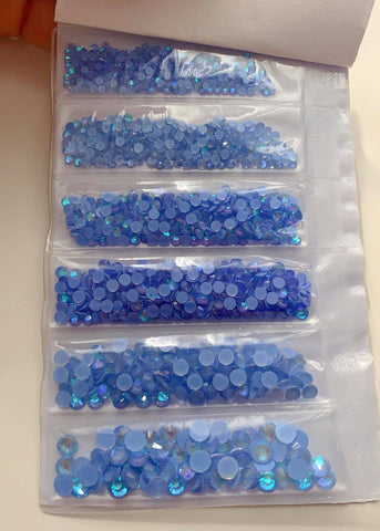 Fancy Shape Glass Flatback Rhinestones For Nail - Blue Opal