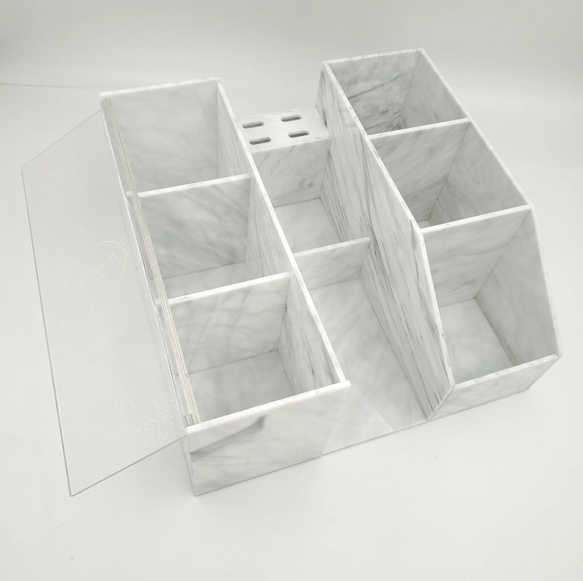 Marble Acrylic Trolley Organiser For Eyelash Extension Tools