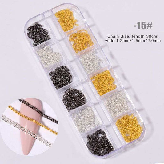 Stainless Steel Chain Nail Art 15