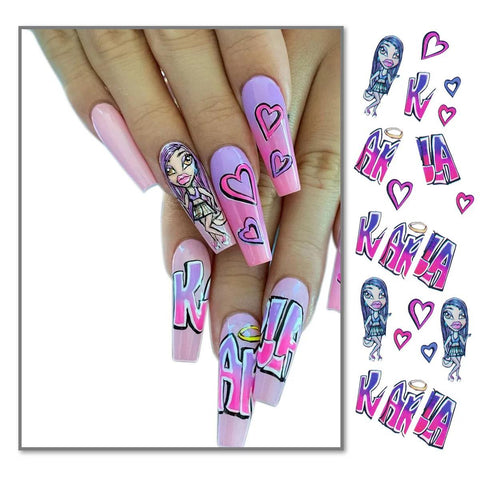 HIGH STREET HOT GIRL SERIES NAIL DECALS SET  ST109