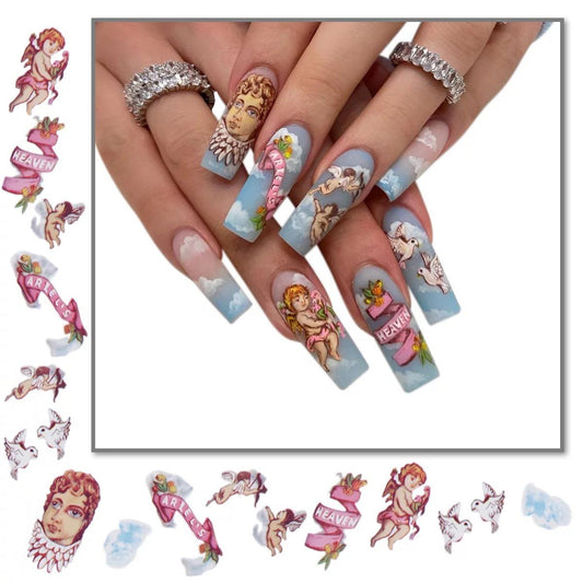 ANGEL OIL PAINTING SERIES NAIL DECALS SET  ST104