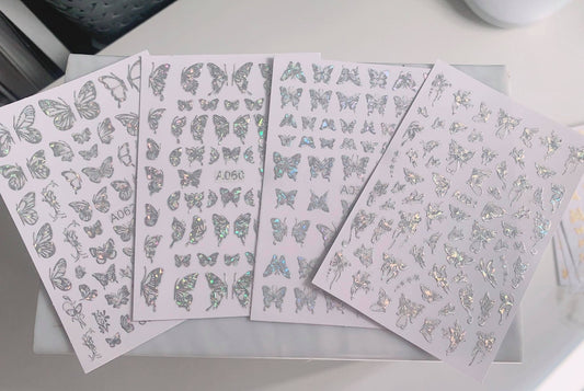 16 Sheets/Pack Mixed Design 3D Butterfly Stickers
