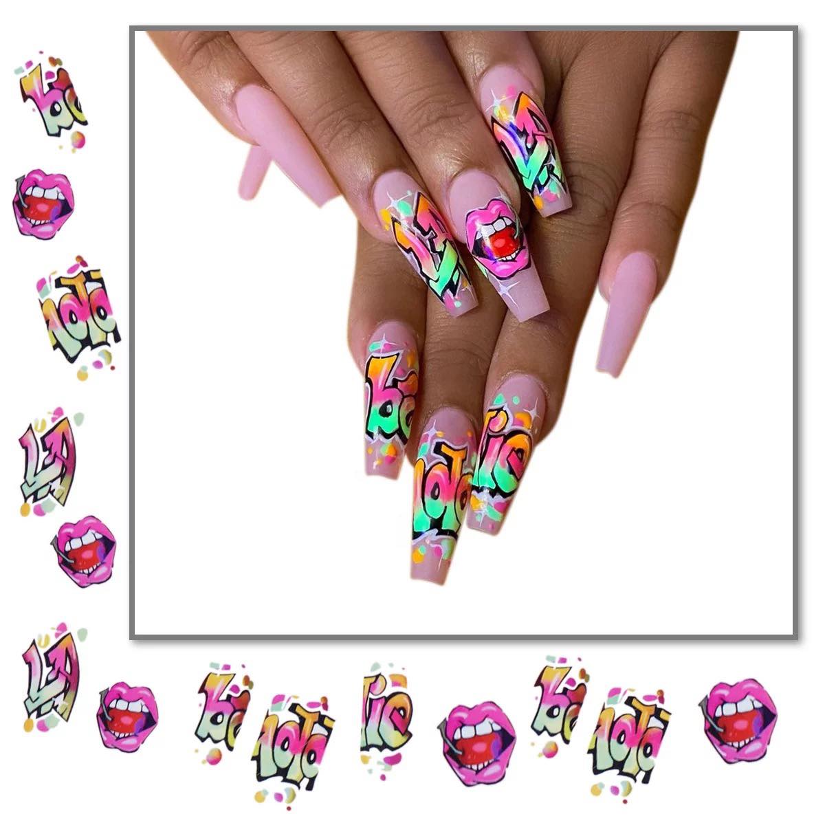 HOT GIRL NAIL DECALS ST107