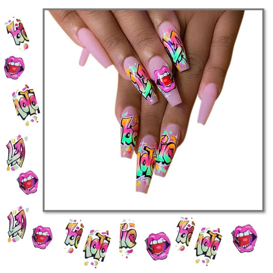 HOT GIRL NAIL DECALS ST107
