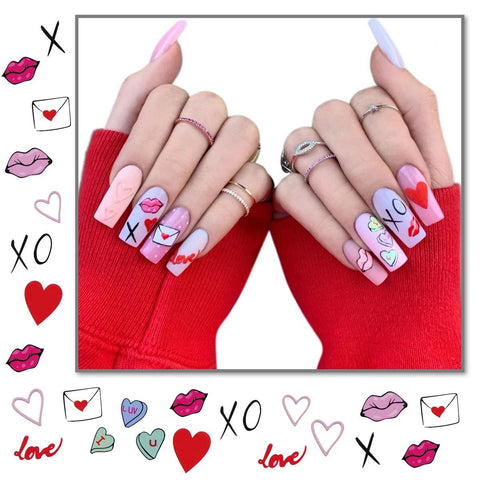 LOVE NAIL DECALS SET  ST108