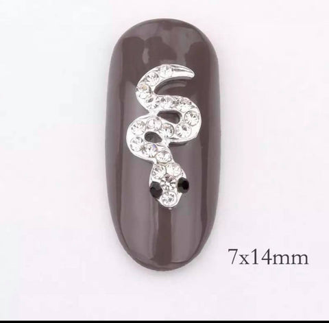 2PCS Nail Charms Snake