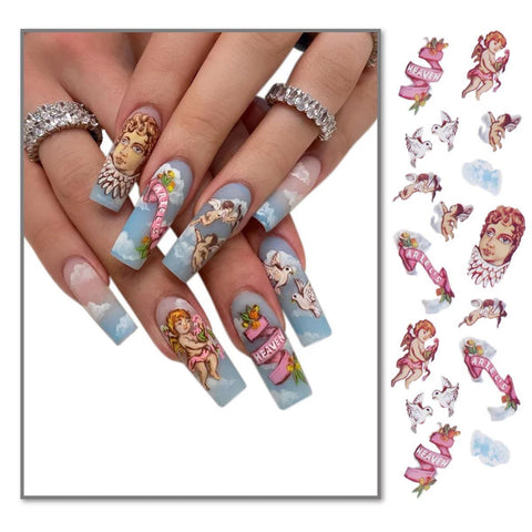 ANGEL OIL PAINTING SERIES NAIL DECALS SET  ST104