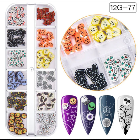 Halloween Mixed Clay Nail Art 12G-77