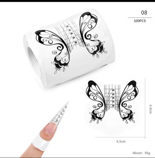 100pcs Nail Form/Butterfly