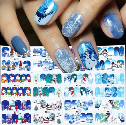 12PCS Christmas Water Transfer Stickers/ A1179