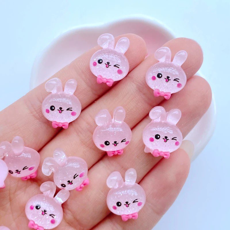 5PCS  MINI RABIT CHARMS