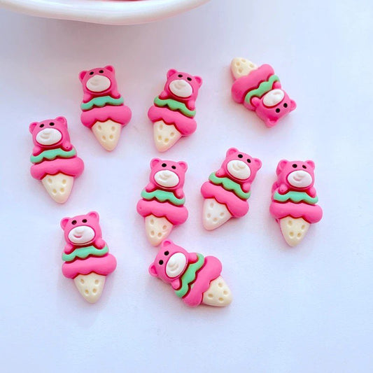 5PCS MINI BEAR ICE CREAM CHARMS