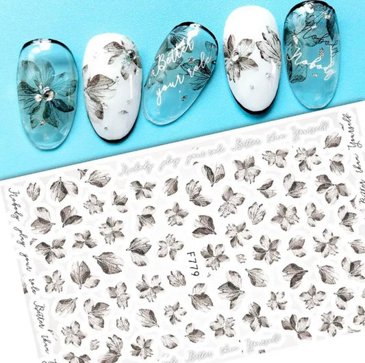 Flower Nail Stickers F779