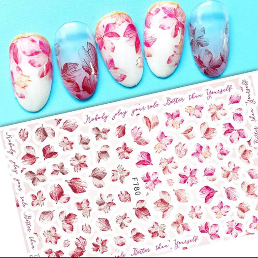 Flowers Nail Stickers F780