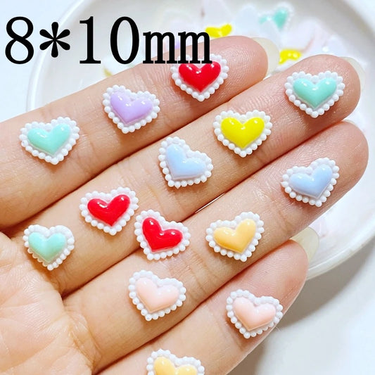 5PCS MINI BRIGHT HEART CHARMS