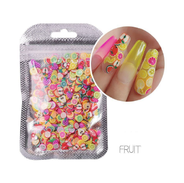 Mixed 3d Fruit Clay Nail Art